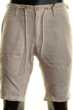 Bermuda-Short Antonio hellbeige von DietmarHaas, 100% Leinen, Slim-Fit, moderne Herren-Sommershort