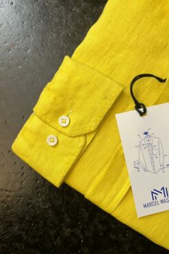 Alternative view of Hemd Anteo gelb 100% Leinen