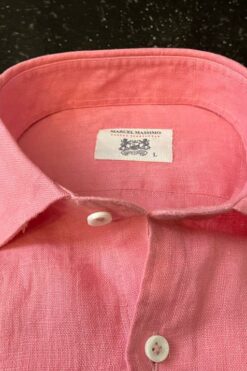 Alternative view of Hemd Anteo rosa 100% Leinen