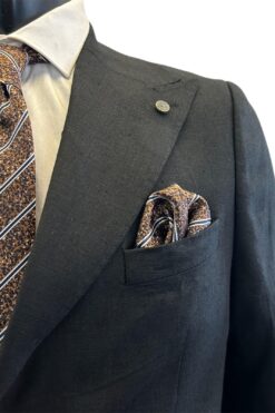 Alternative view of Anzug Alejo Leinen schwarz