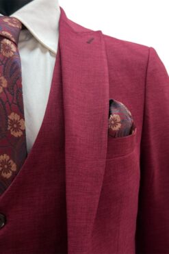 Alternative view of Anzug Uranio 3tlg Weinrot