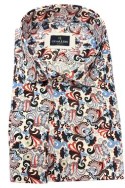 Hemd Cavallero blau-rot