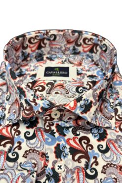 Alternative view of Hemd Cavallero blau-rot