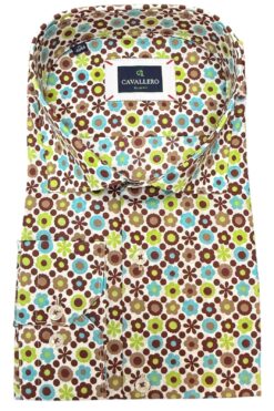 Hemd Cavallero braun-grün