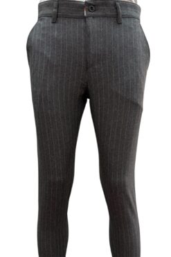 Hose Valio grau gestreift