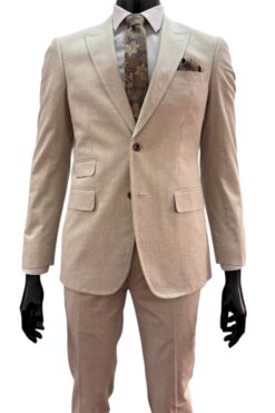 Anzug Flexx beige Leinen-Baumwolle