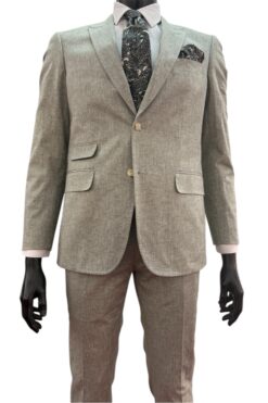 Anzug Flexx grün Leinen-Baumwolle