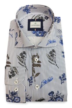 Hemd Cavallero blau-weiß