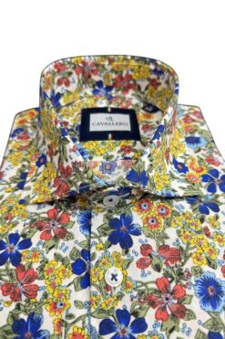 Alternative view of Hemd Cavallero blitzblau-gelb