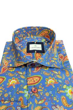 Alternative view of Hemd Cavallero grün-blau