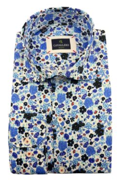 Hemd Cavallero schwarz-blau