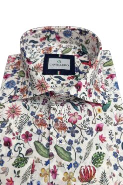 Alternative view of Hemd Cavallero weiß-rosa