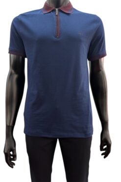 Poloshirt Devsa dunkelblau-bordeaux