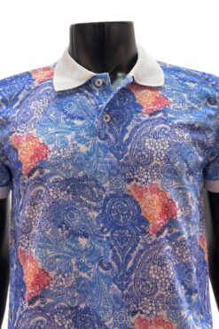 Alternative view of Poloshirt Massimo blau-orange