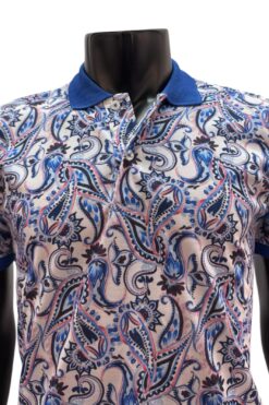 Alternative view of Poloshirt Massimo blau-rot