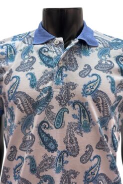 Alternative view of Poloshirt Massimo hellblau-weiß