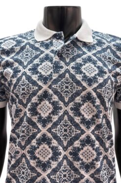 Alternative view of Poloshirt Massimo weiß-dunkelblau