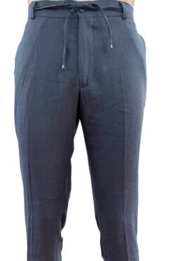 Hose Genturo Leinen blau